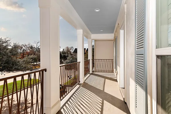 a view of a balcony