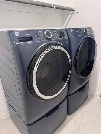 a view of a park with a slide