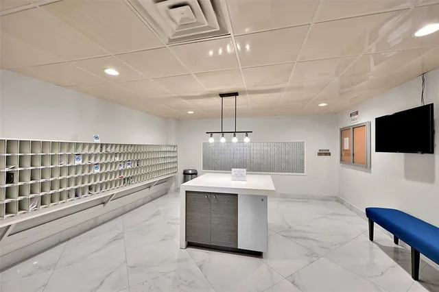 a room with gym equipment