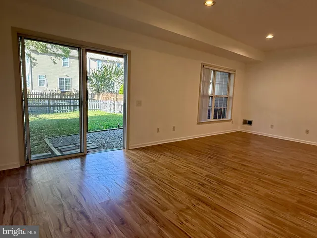 a view of a porch with a backyard