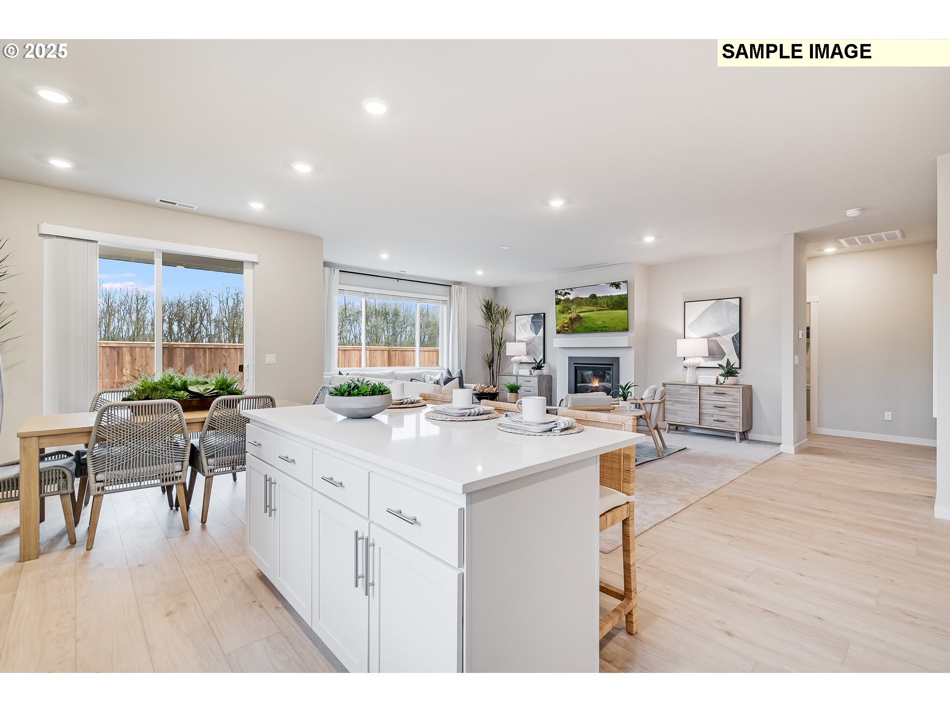 4327 Hackamore Court Southeast Albany, OR 97322 - Photo 5 of 25 a kitchen with stainless steel appliances kitchen island granite countertop a sink and cabinets