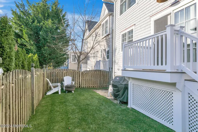 a view of a chair on the deck