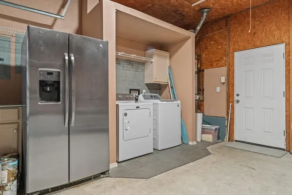a view of balcony with furniture
