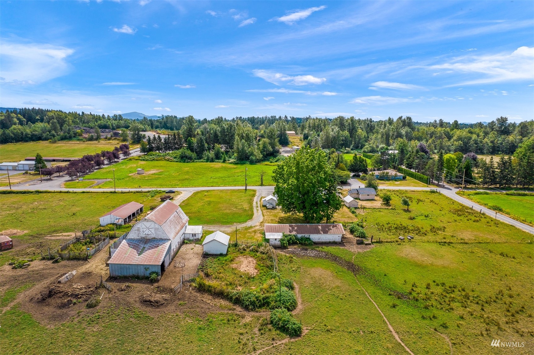 718 East Laurel Road Bellingham, WA 98226 - Photo 16 of 40 an aerial view of a house with a swimming pool
