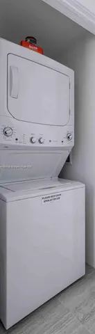 a close view of washer and dryer