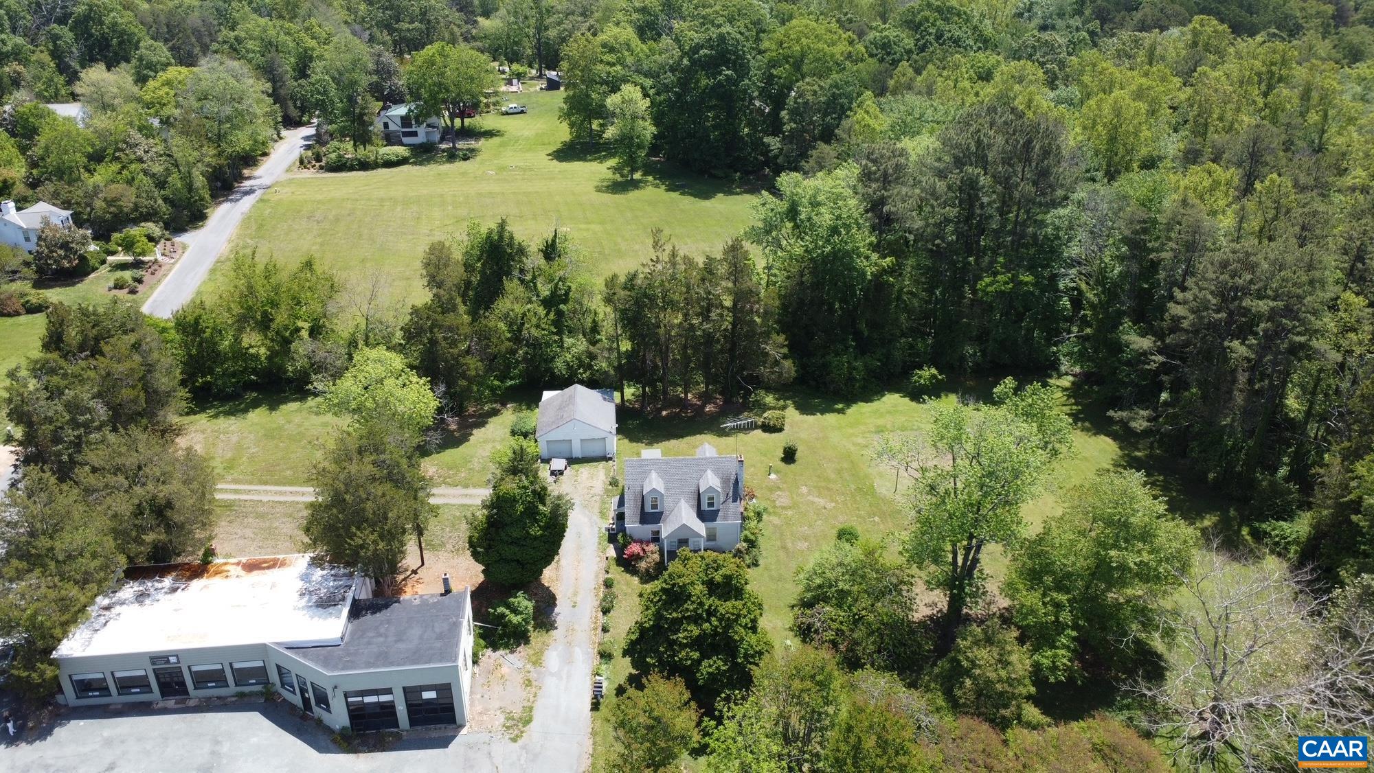 5441 Gordonsville Road Keswick, VA 22947 - Photo 1 of 6 an aerial view of residential house with outdoor space and trees all around