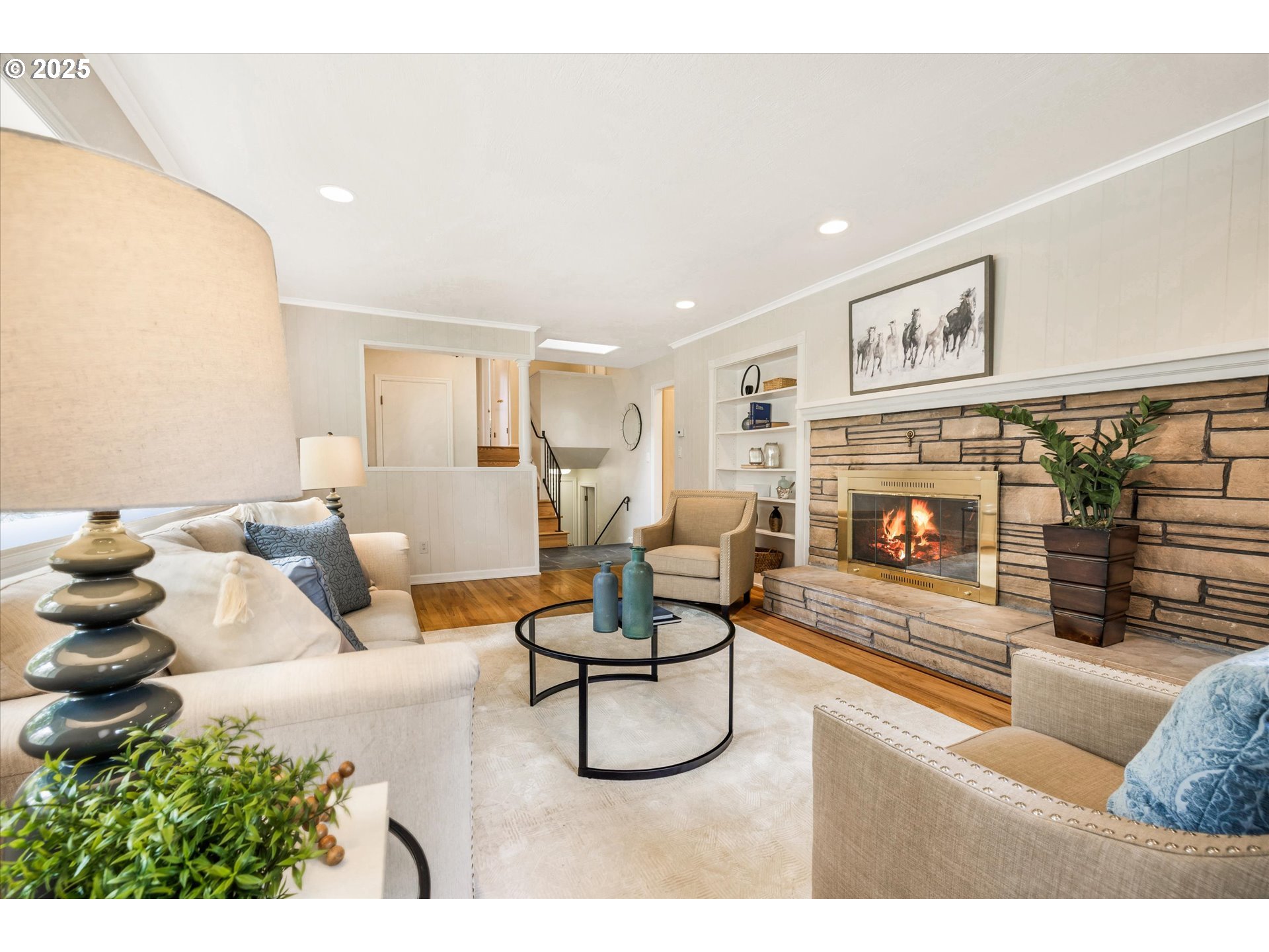 764 10th Street Lake Oswego, OR 97034 - Photo 11 of 41 a living room with furniture and a fireplace