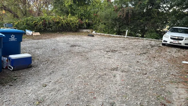 a view of wooden door