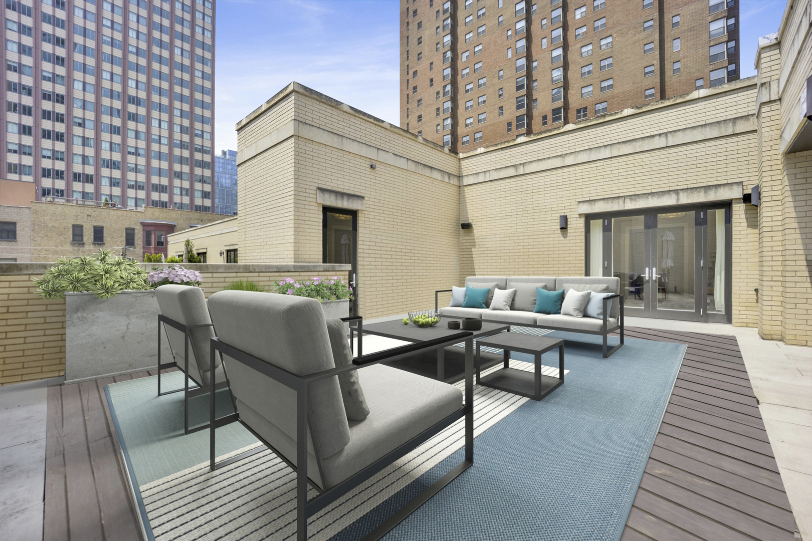 103 West Chestnut Street Chicago, IL 60610 - Photo 46 of 51 a view of a patio with couches table and chairs