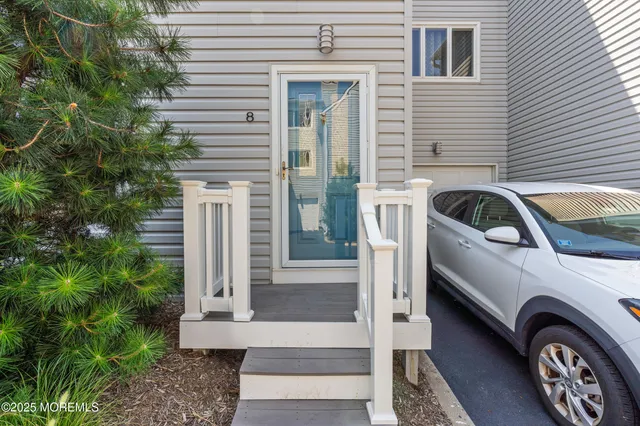 a view of a door of a house with a door