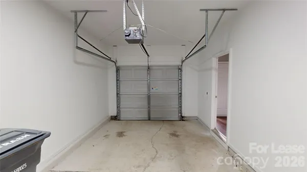 a view of a garage