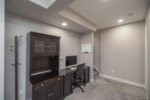 a view of workspace with furniture