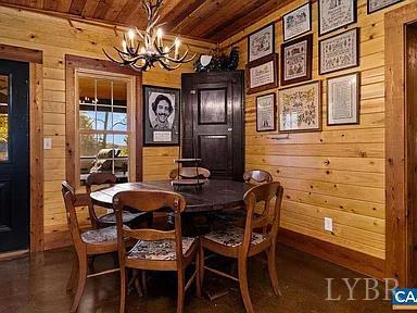 325 Old Roseland Road Roseland, VA 22967 - Photo 41 of 69 a view of a dining room with furniture and chandelier
