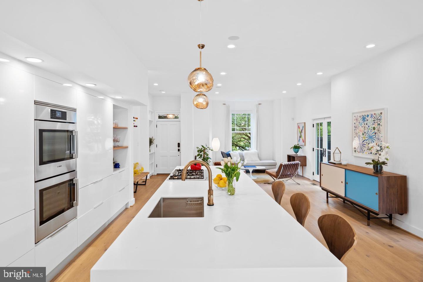 3417 R Street Northwest Washington, DC 20007 - Photo 6 of 29 Double waterfall countertop with seating
