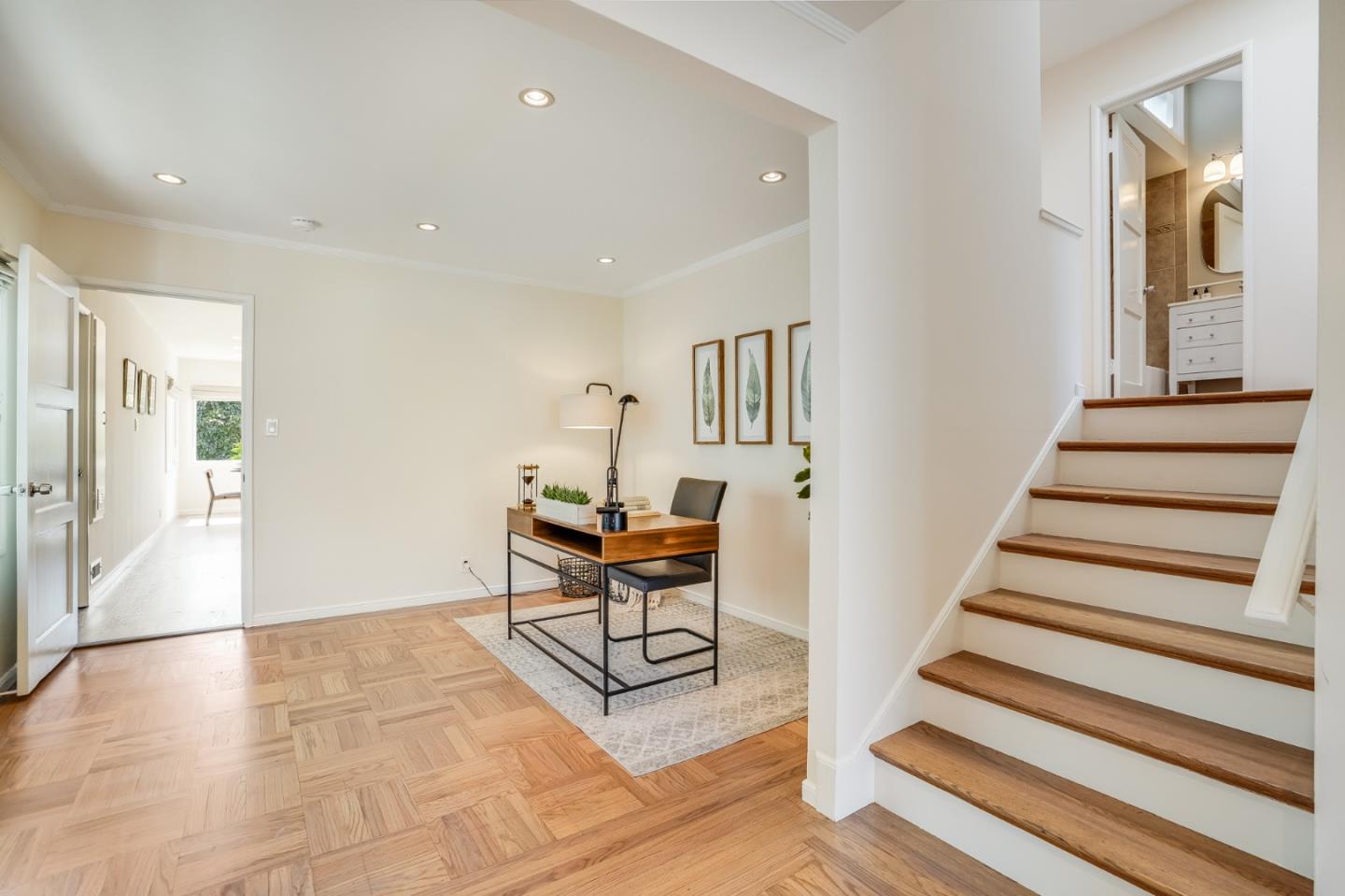 49 Sheffield Drive Daly City, CA 94015 - Photo 11 of 55 a view of a hallway with wooden floor and furniture