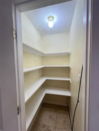 a storage room with empty racks