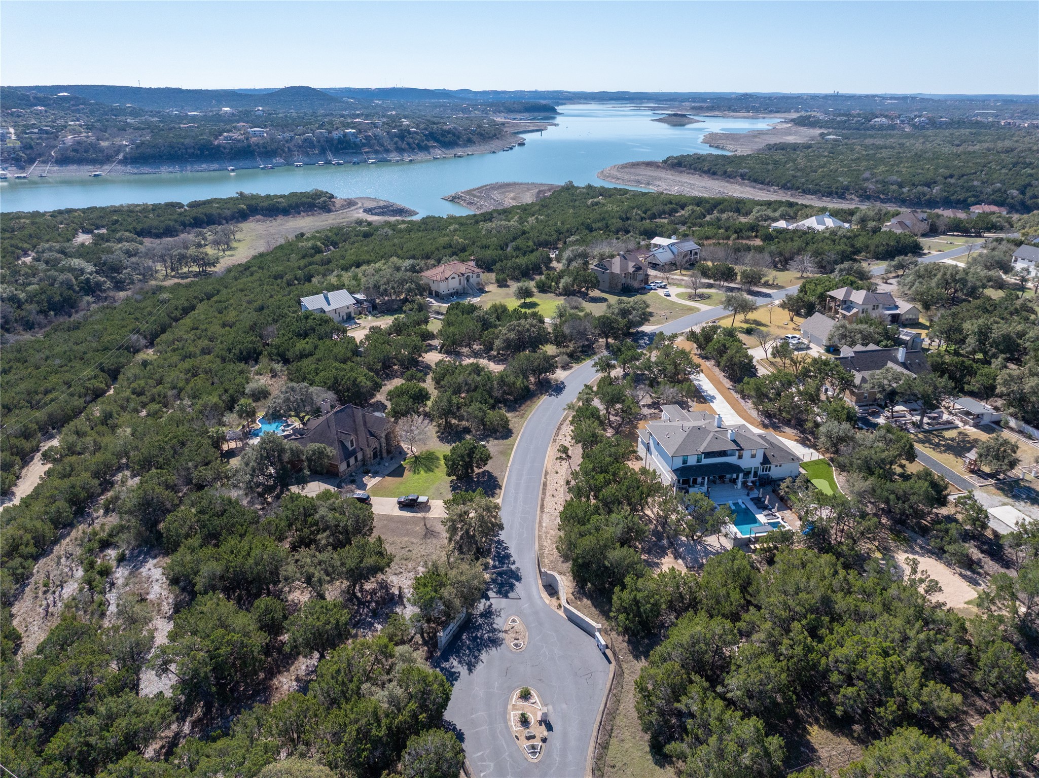 8211 Moon Rise Trail Jonestown, TX 78645 - Photo 4 of 34 Aerial view of Long Hollow Estates, an exclusive gated community on The North Shore of Lake Travis.