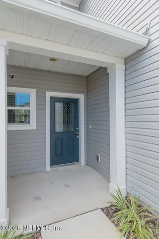 a view of the door of a house