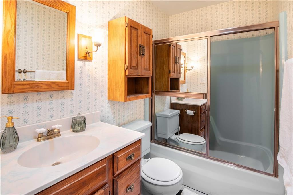 906 Aztec Trail Mercer, PA 16137 - Photo 15 of 27 a bathroom with a sink toilet and shower