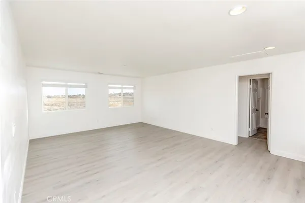 an empty room with a window