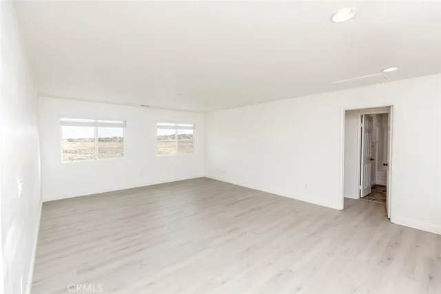 an empty room with a window