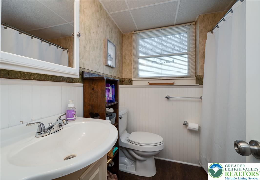 6838 Lime Kiln Road Slatington, PA 18080 - Photo 35 of 60 a bathroom with a sink a toilet and a mirror
