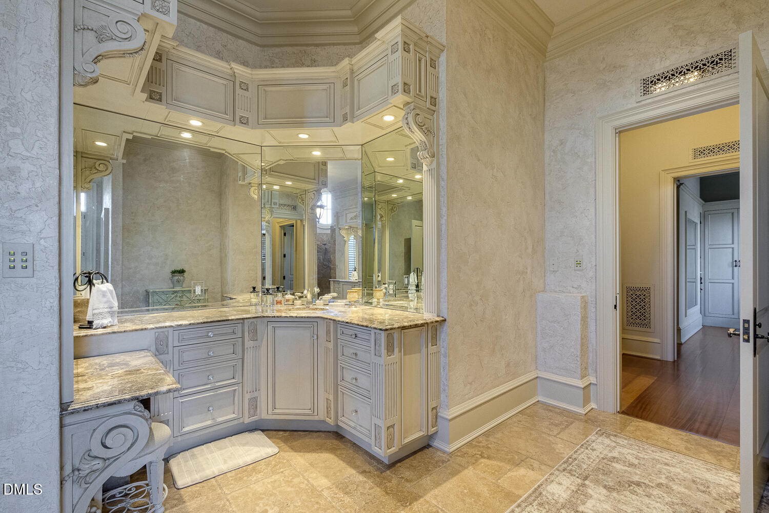 7505 New Sharon Church Road Rougemont, NC 27572 - Photo 53 of 99 a large bathroom with a sink a large mirror and shower