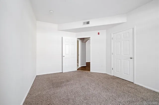 a view of small space with empty racks