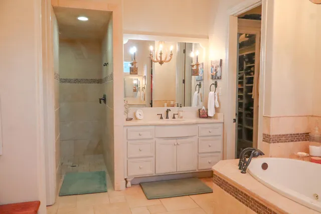 a outdoor space with lots of furniture and white walls