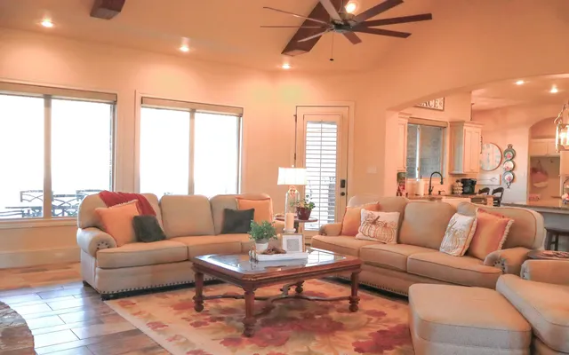 a room with a book shelf and a shelf