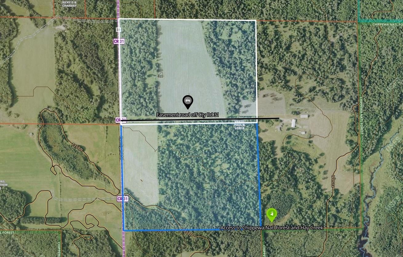 Tbd Tbd Itasca County Wirt, MN 56688 - Photo 20 of 20 Map / location with property boundaries highlighted