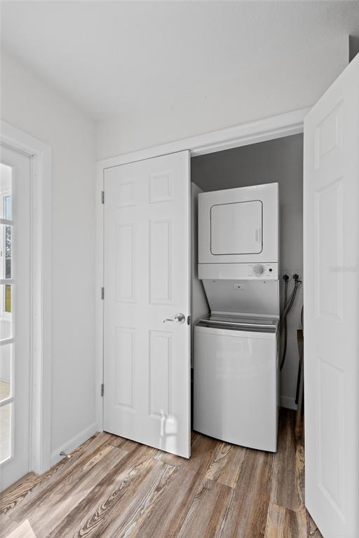 3801 42nd Street West Bradenton, FL 34205 - Photo 14 of 34 a view of a storage and utility room with washer and dryer