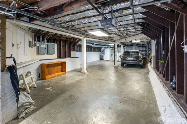 a view of a garage