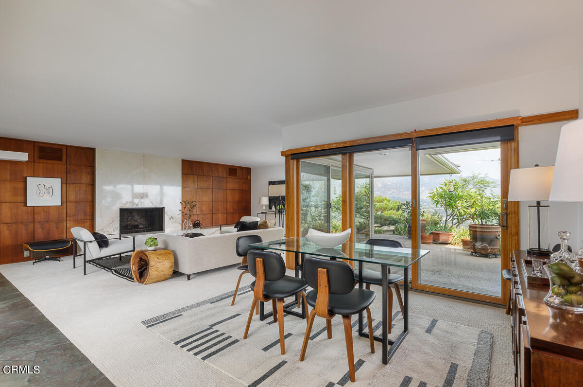 775 Panorama Place Pasadena, CA 91105 - Photo 8 of 62 a living room with fireplace furniture and a large window