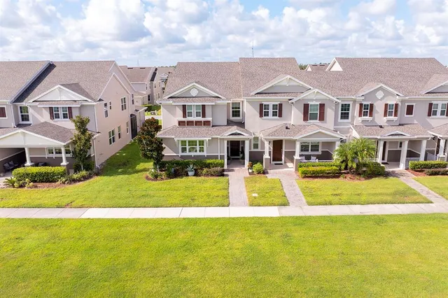 a view of swimming pool with a garden