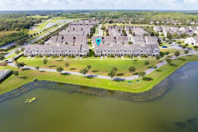 a view of a city with an ocean