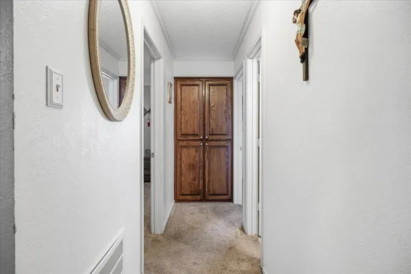 a view of a mirror of a bathroom