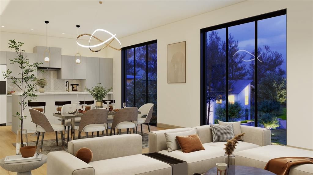 2613 Calvin Street, Unit 12 Dallas, TX 75204 - Photo 1 of 23 a living room with furniture kitchen view and large windows