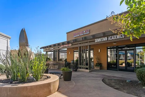 an outdoor space with patio