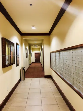 a view of hallway with stairs