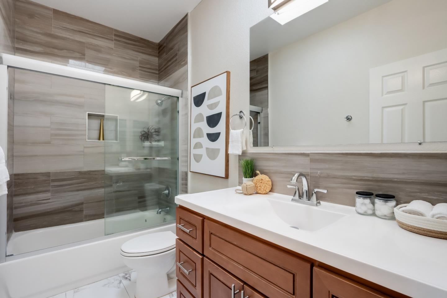 2373 Homestead Road Santa Clara, CA 95050 - Photo 20 of 30 a bathroom with a sink a toilet and shower