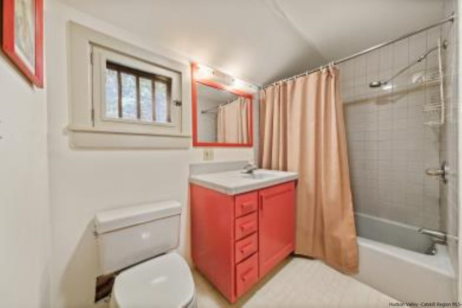 344 Scarawan Road Stone Ridge, NY 12484 - Photo 10 of 30 a bathroom with a granite countertop sink toilet and shower