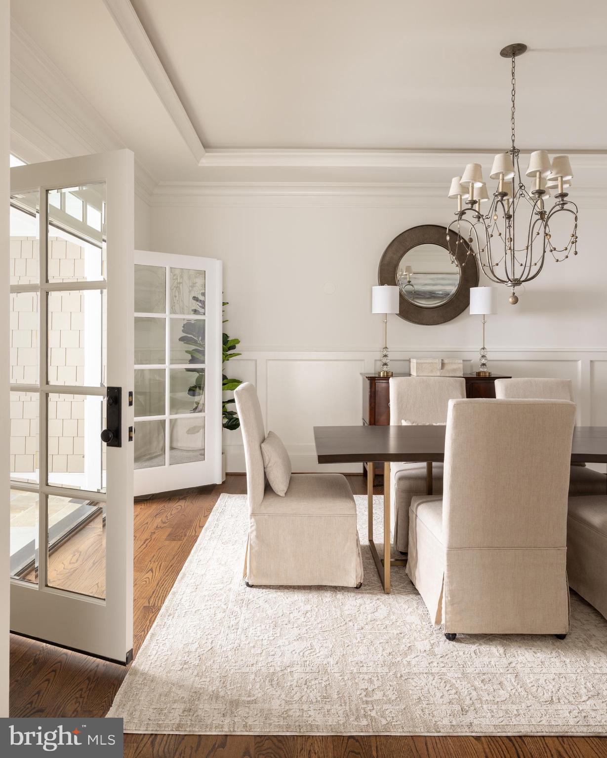 6719 Wemberly Way McLean, VA 22101 - Photo 9 of 50 Dining room with coffered ceiling