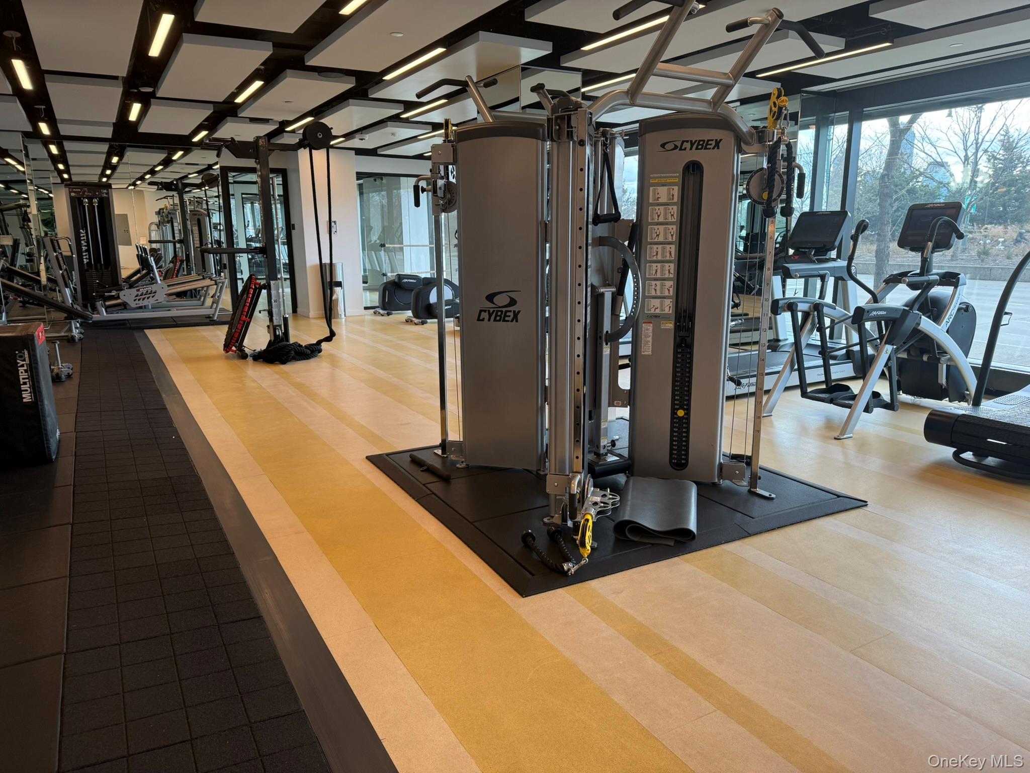 450 Washington Street, Unit 306 Manhattan, NY 10013 - Photo 10 of 33 a room with gym equipment and a large window