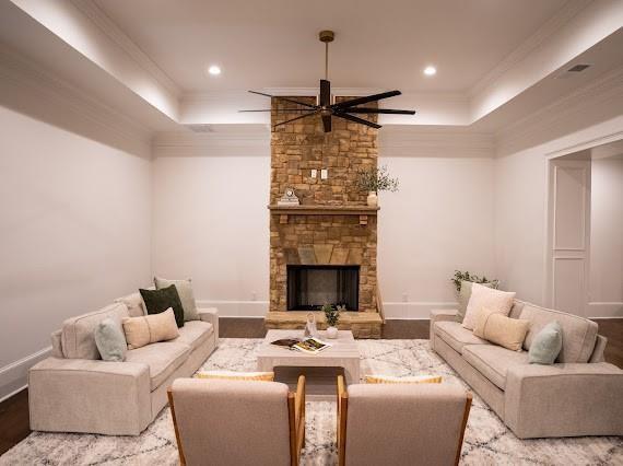Undisclosed Address Athens, GA 30607 - Photo 58 of 85 a living room with furniture and a fireplace