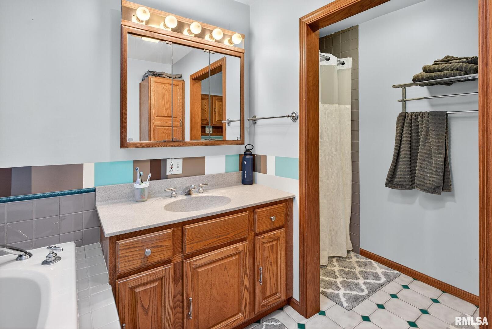 919 9th Avenue Fulton, IL 61252 - Photo 44 of 54 a bathroom with a sink and a mirror