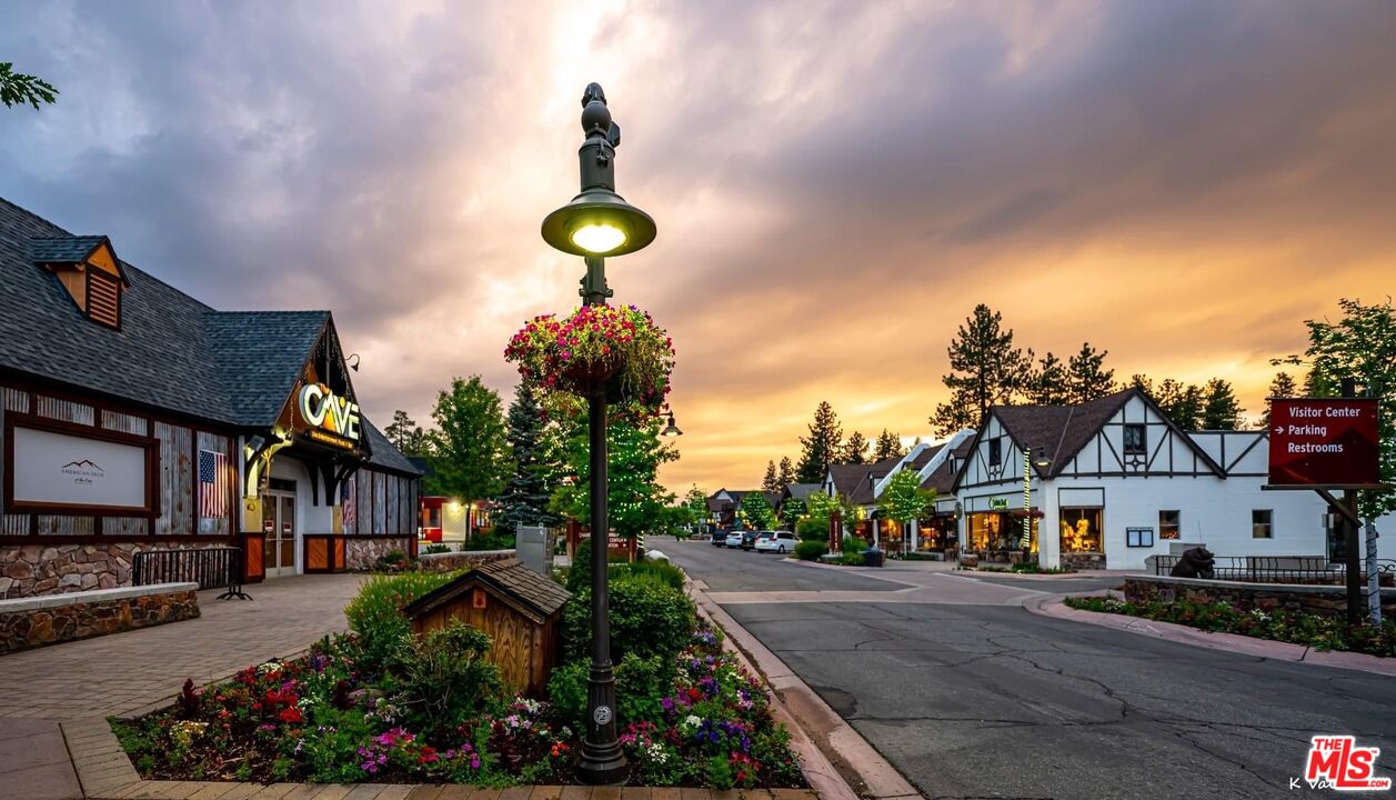Undisclosed Address Big Bear City, CA 92314 - Photo 44 of 46 a front view of a house with a yard and potted plants