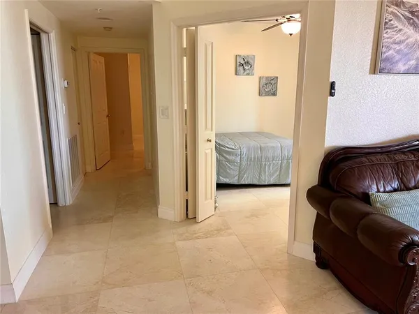 a view of balcony with furniture