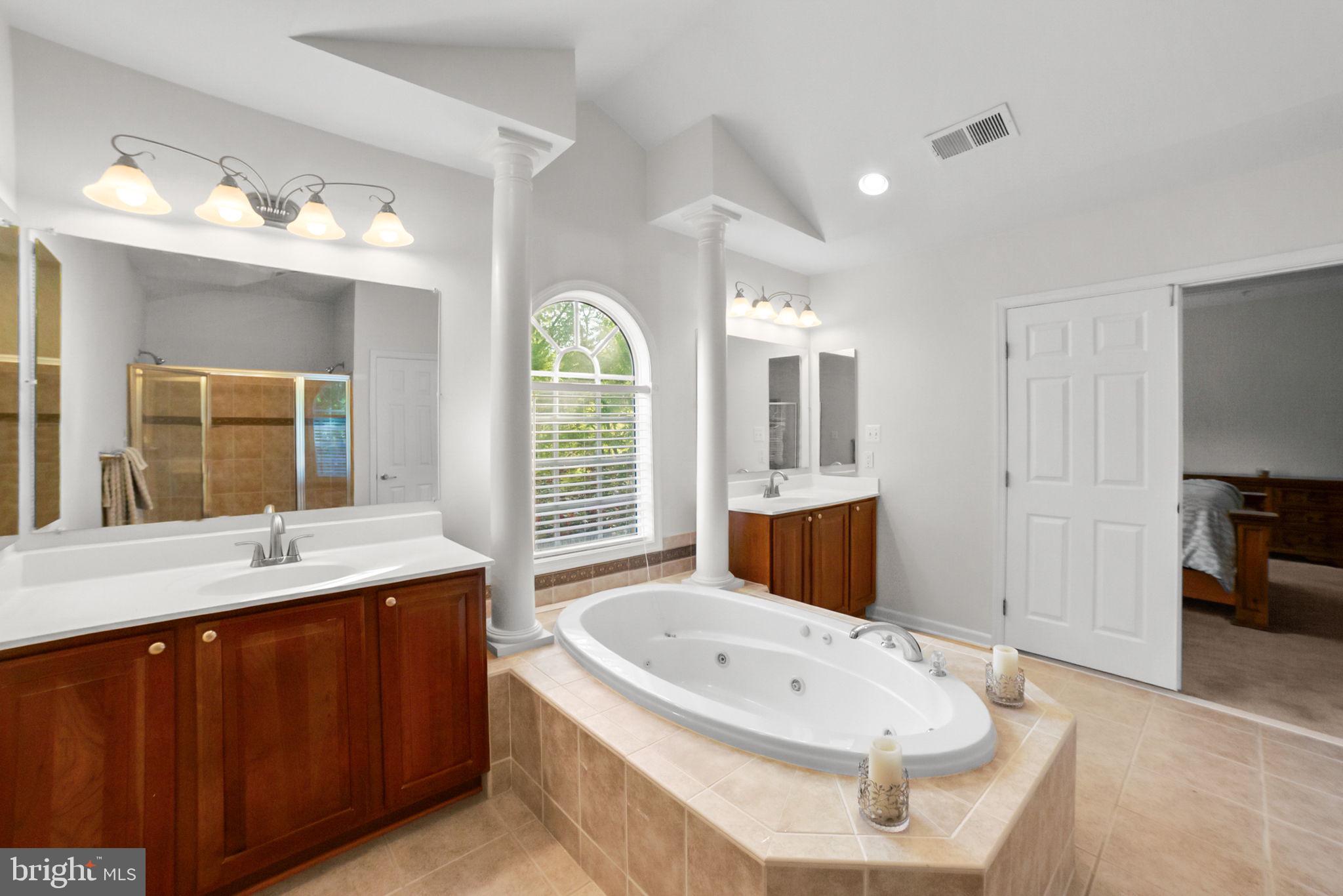 14909 Taryn Lea Court Accokeek, MD 20607 - Photo 41 of 49 a bathroom with a tub sink and mirror