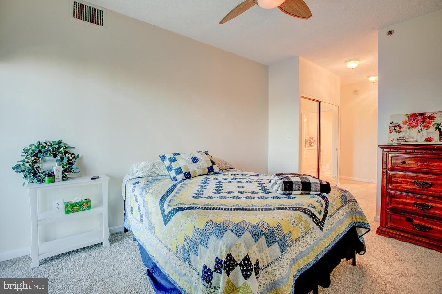 3200 North Leisure World Boulevard, Unit 911 Silver Spring, MD 20906 - Photo 10 of 39 a bedroom with a bed and a potted plant